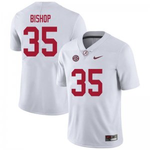 NCAA Men's Alabama Crimson Tide #35 Cooper Bishop Stitched College 2020 Nike Authentic White Football Jersey OX17D12VN